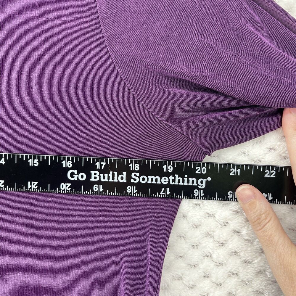 Chico's Women’s Purple Bell Sleeve Top, Size 8-10 - Picture 3 of 9